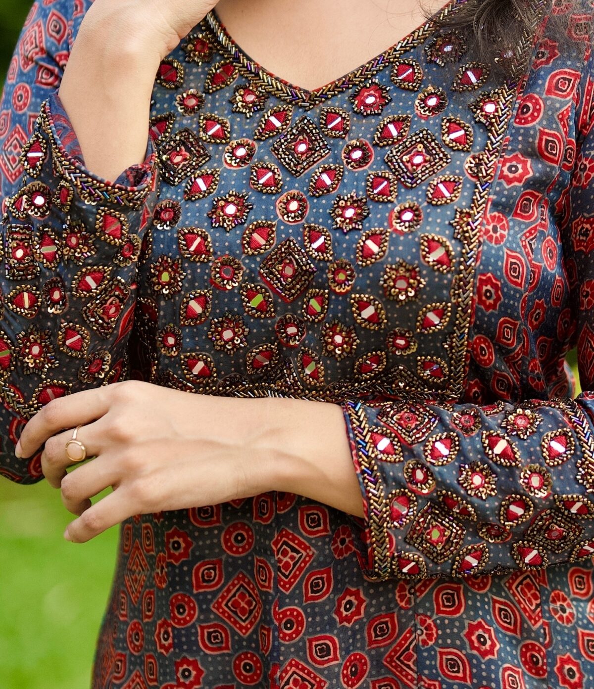 Handcrafted Modal Kurti – Elegant Ethnic Wear with Delicate Handwork