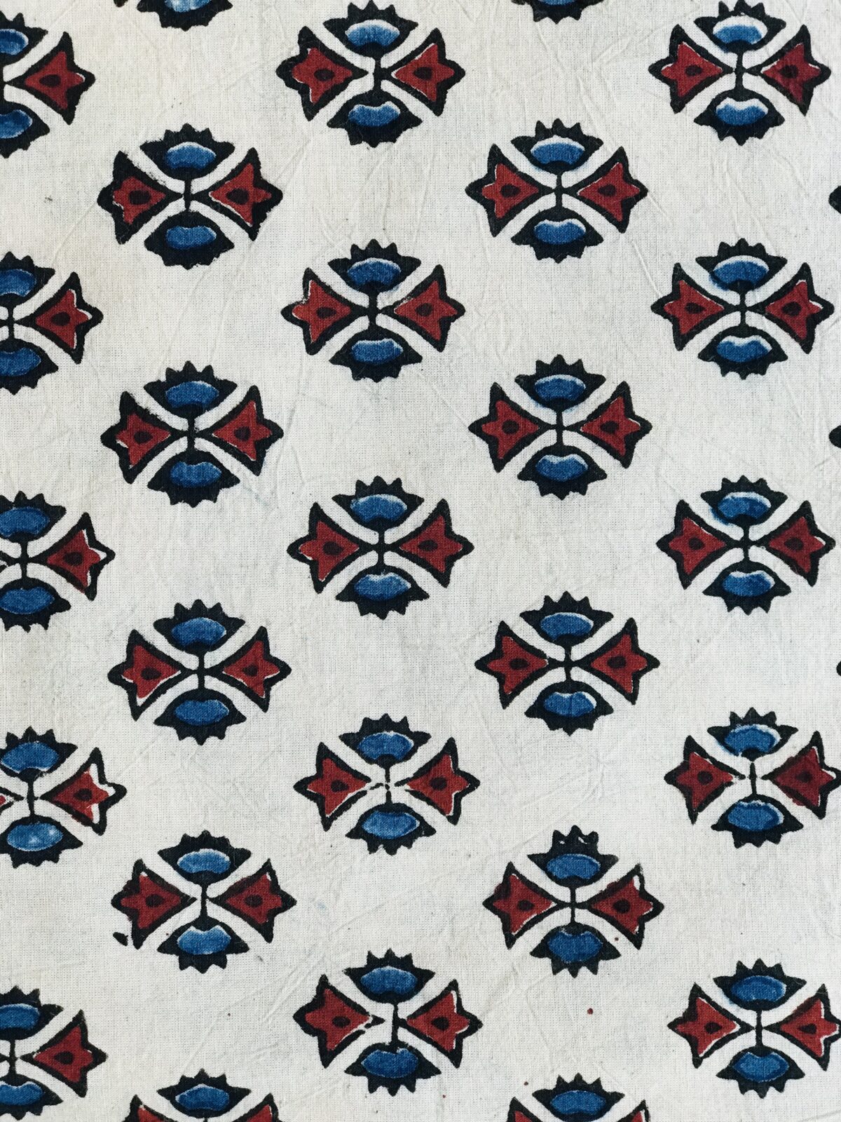Traditional Ajrakh print fabric